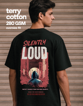 Overthinker- (Unisex Oversized Terry Black)