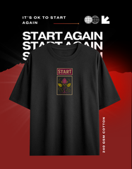 IT'S OK to start again.(Unisex Oversized Black)