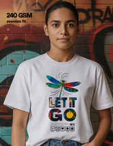 Let it go (Unisex Oversized White)