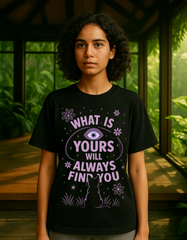 What is yours will always find you (Unisex Oversized Black)