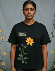 You are enough (Unisex Oversized Black)