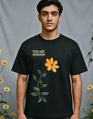 You are enough (Unisex Oversized Black)