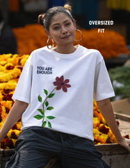 You are enough (Unisex Oversized Terry White)