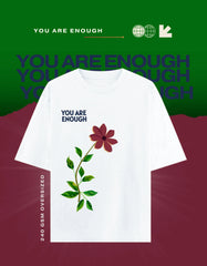 You are enough (Unisex Oversized Terry White)
