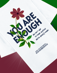 You are enough (Unisex Oversized Terry White)