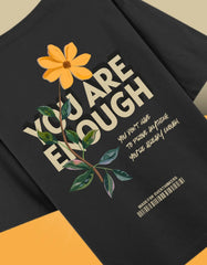 You are enough (Unisex Oversized Black)