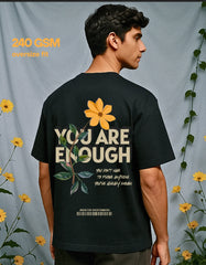 You are enough (Unisex Oversized Black)