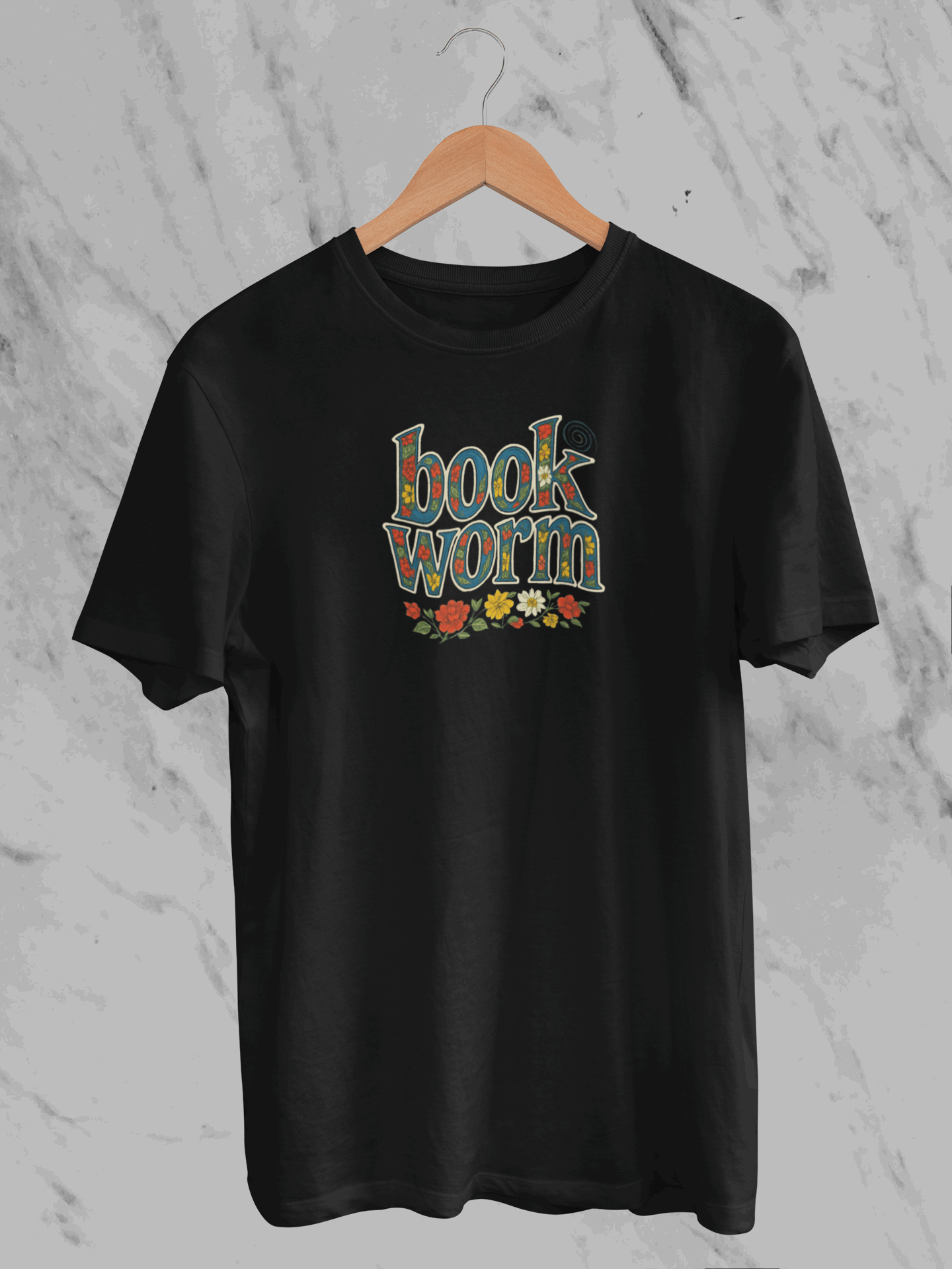 Book Worm (Unisex T-Shirt) - Black / S