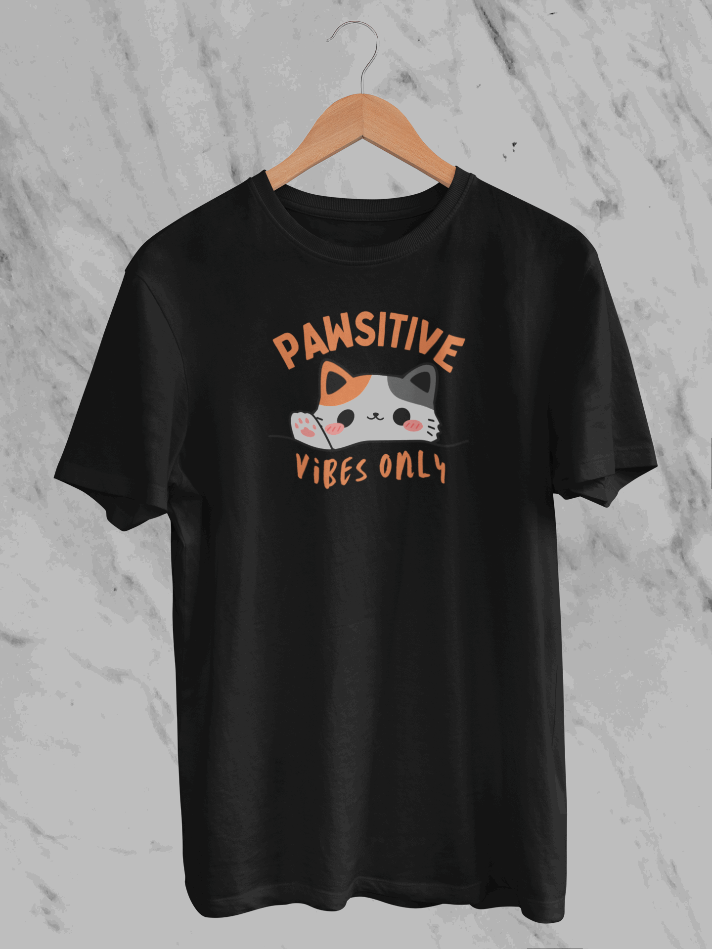 Pawsitive Vibes Only (Unisex T-Shirt)