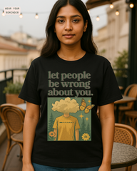Let people be wrong about you (Unisex Oversized T-Shirt)