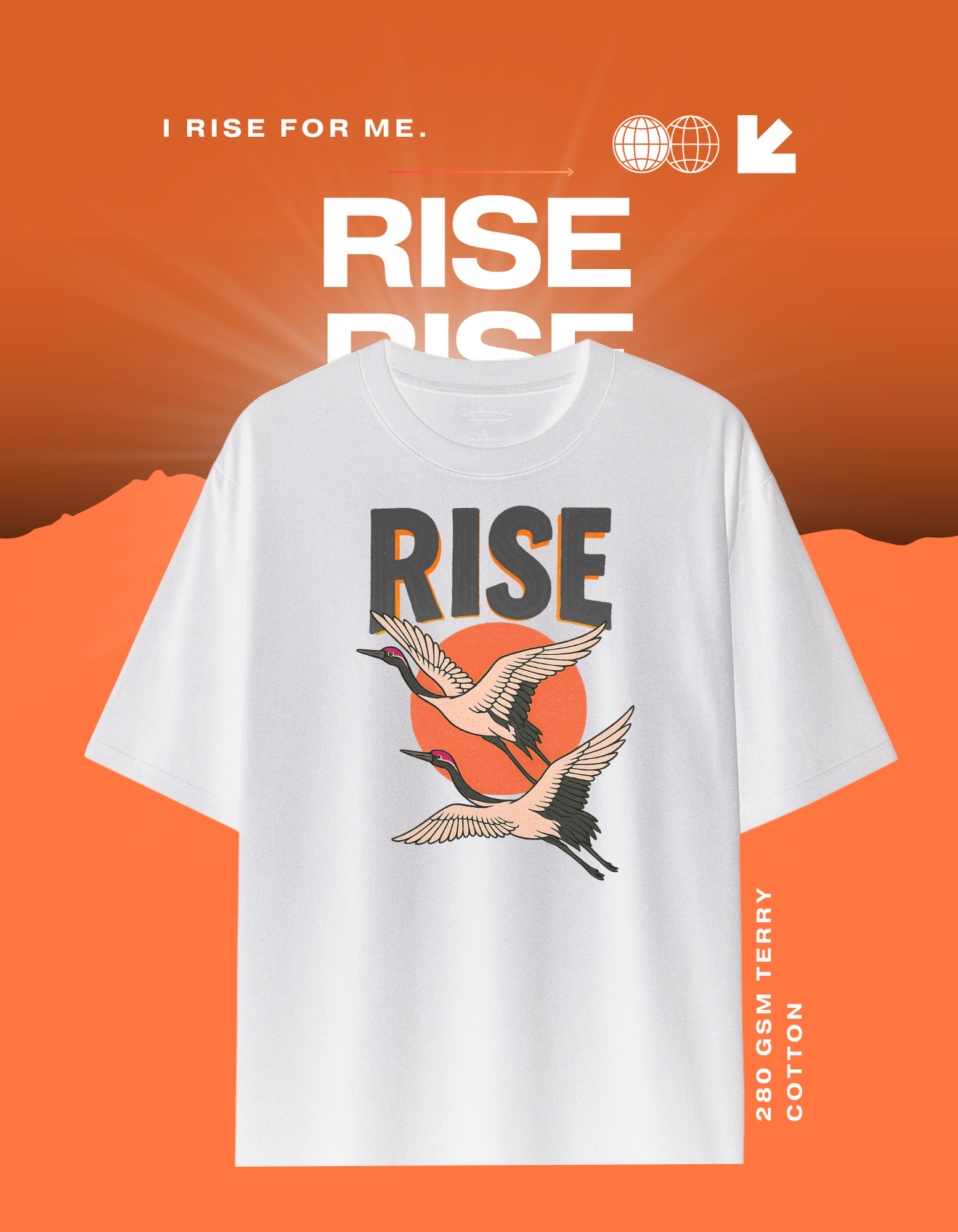 Rise (Unisex Oversized Terry White)