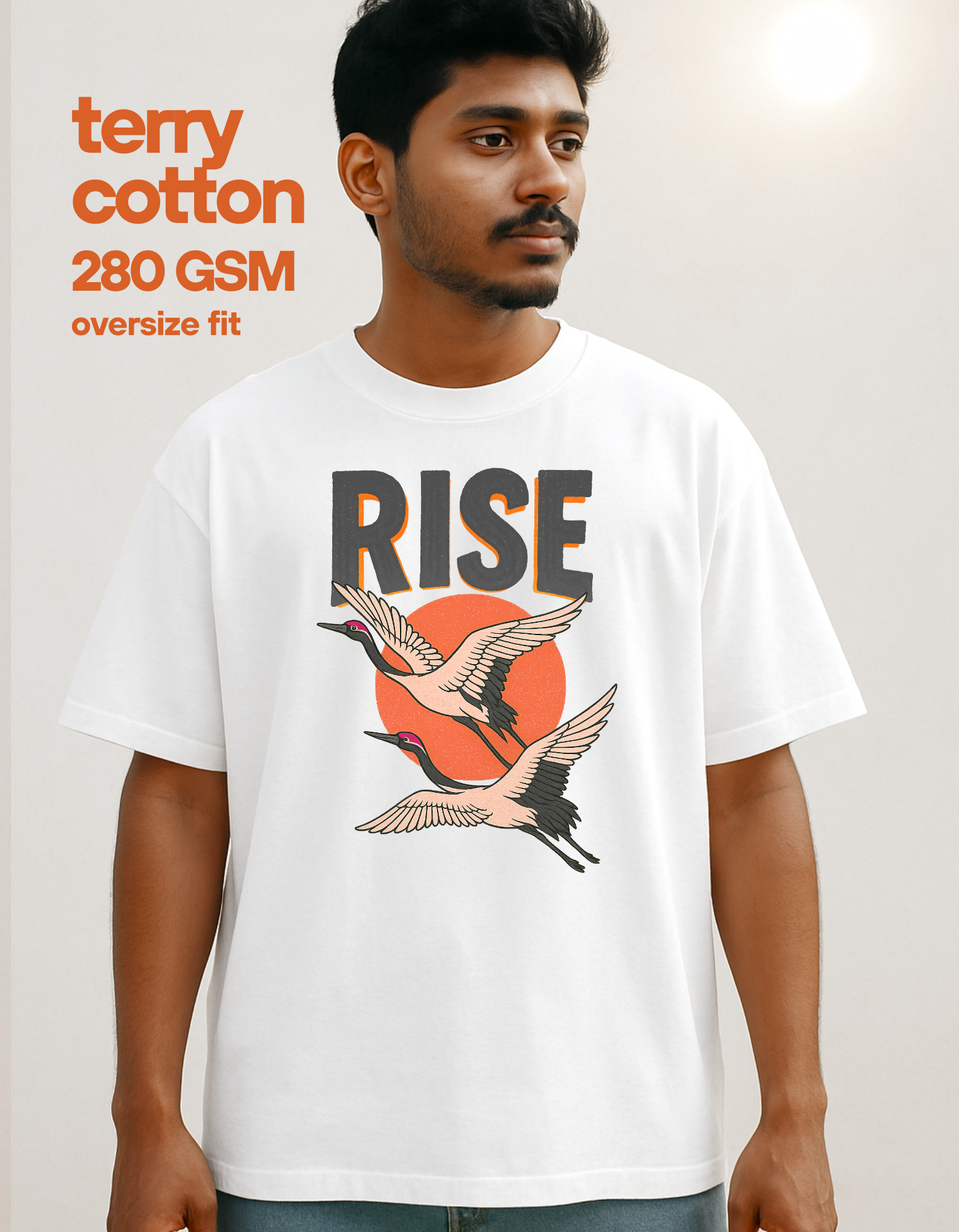 Rise (Unisex Oversized Terry White)