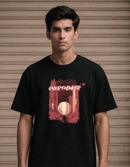Overthinker- (Unisex Oversized Terry Black)