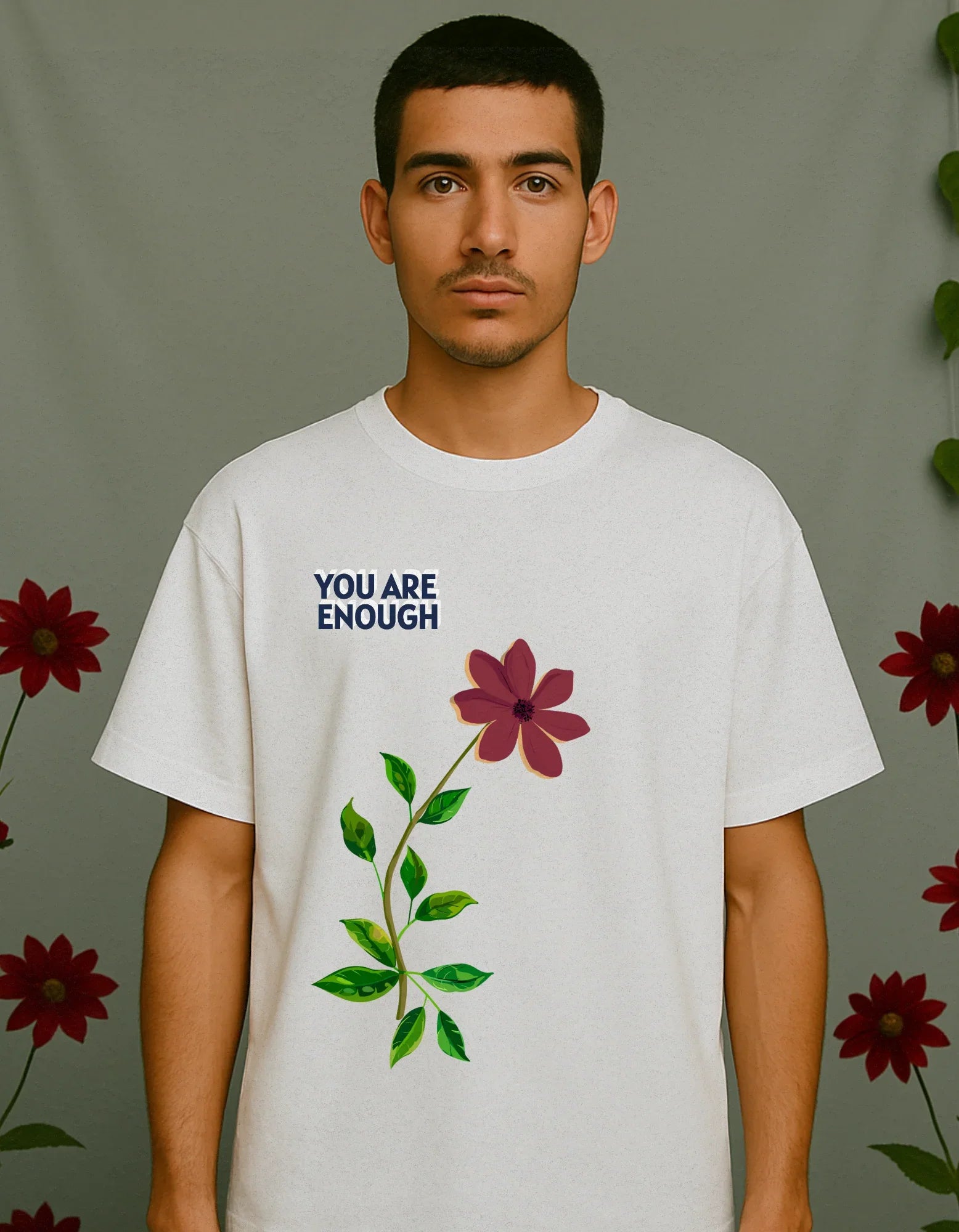 You are enough (Unisex Oversized Terry White)