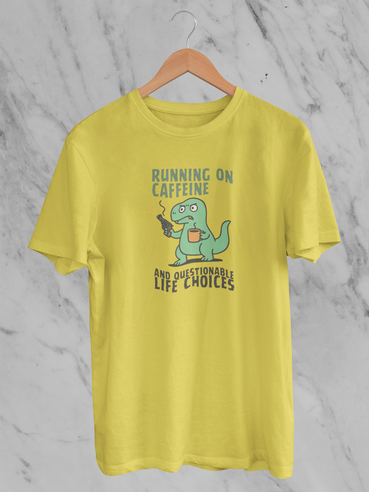 Running On Caffeine And Questionable Life Choices -  Unisex T-Shirt