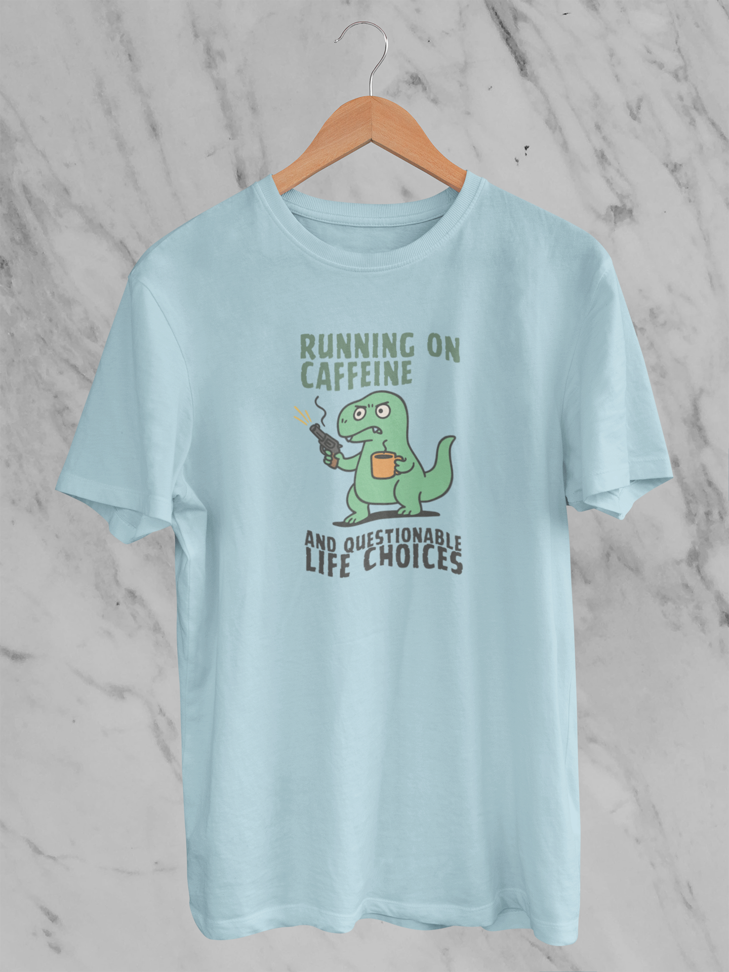 Running On Caffeine And Questionable Life Choices -  Unisex T-Shirt
